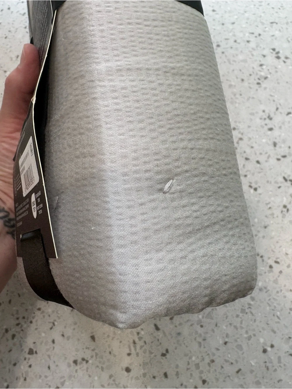 NEW Donna Karan Home European Quilted Sham - Hammered Silk In Platinum Gray